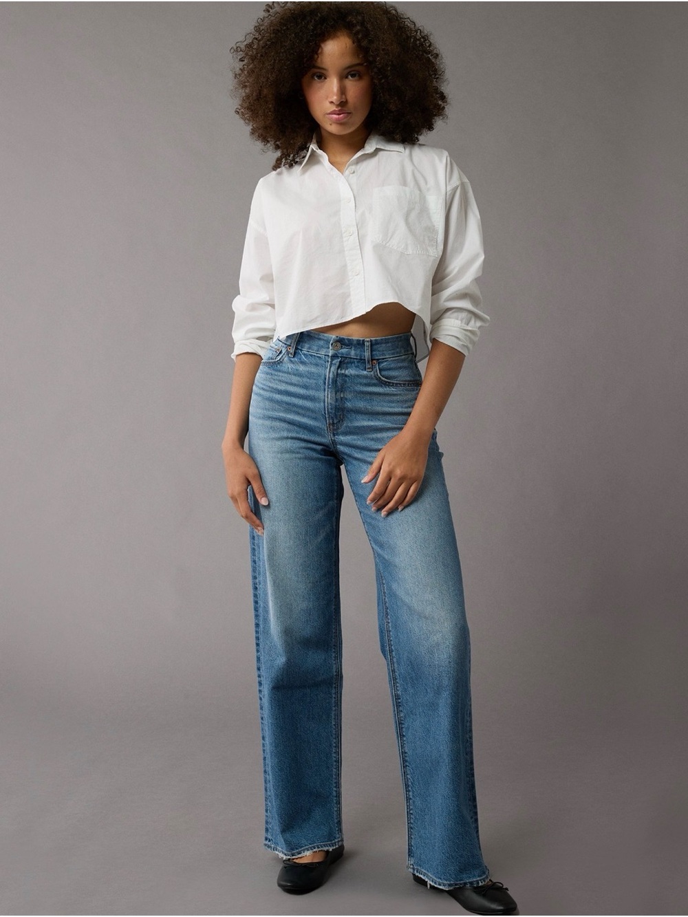American Eagle Outfitters Super High-Rise Wide Leg Jeans